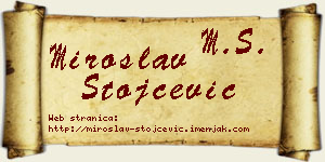 Miroslav Stojčević vizit kartica
